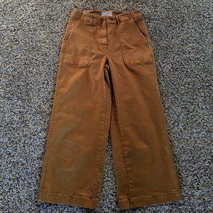 Everlane Wide Leg Crop Pant - Ochre - 6